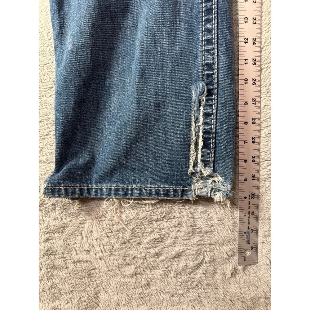ARIAT M4 Relaxed Boot Cut Jeans Mens‎ 40/32 Distressed Grunge Denim Blue READ